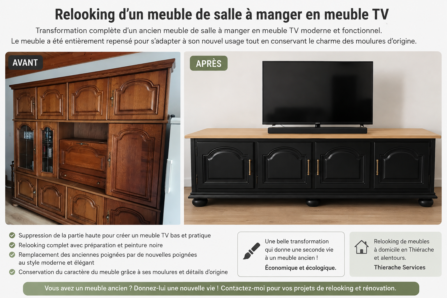relooking meuble transformation d'une meuble